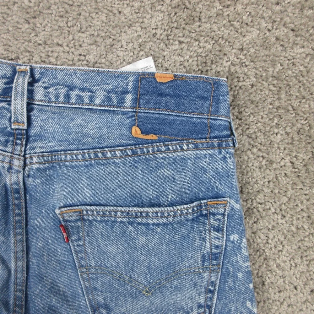 Levis Jeans Mens 31x30 Blue 501 Button Fly Original Straight Acid Wash Denim